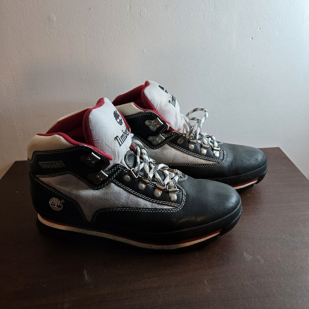 Timberland Men's Black and White Hiking Boots